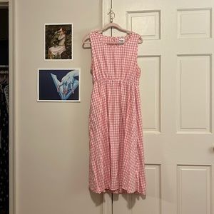 Shiny by Nature pink sleeveless gingham dress size large